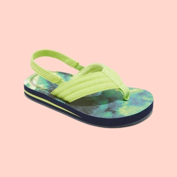 Cat & Jack Other - Cat & Jack Ash Flip Flop Sandals Green Tie Dye XL 11-12